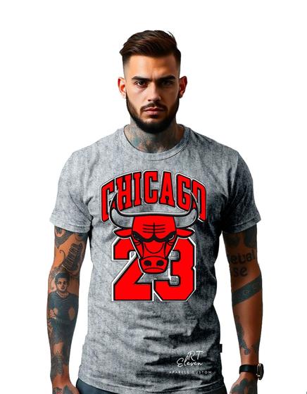 Imagem de Camiseta Personalizada Estampada Basquete Chicago Unissex Malha 100% Algodao Linha Premium