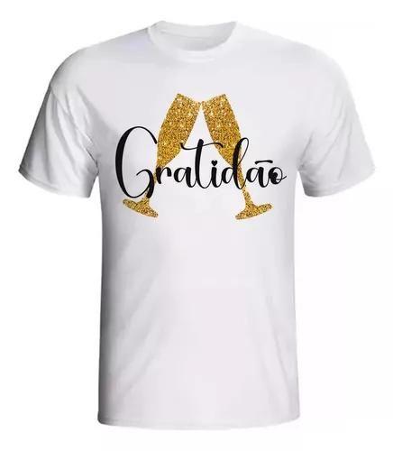 Imagem de Camiseta Personalizada - Feliz Ano Novo com Gratidão, Paz e Réveillon