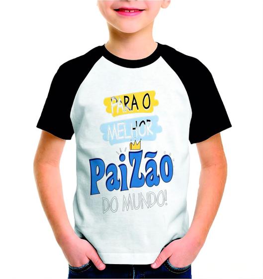 Imagem de Camiseta Personalizada Infantil Estampada Frase MelhorPai