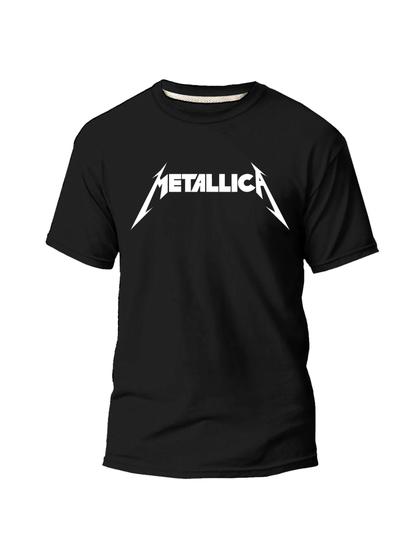 Imagem de Camiseta Personalizada Metalica Masculina 100% Algodão Caimento Perfeito