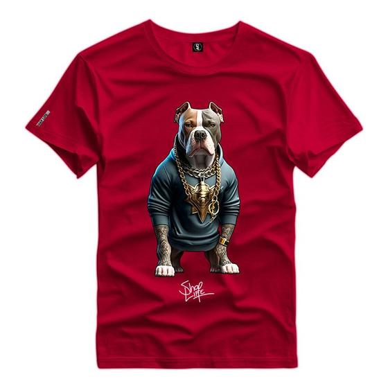 Imagem de Camiseta Personalizada Pitbull Grodolfo Bad Dog Style