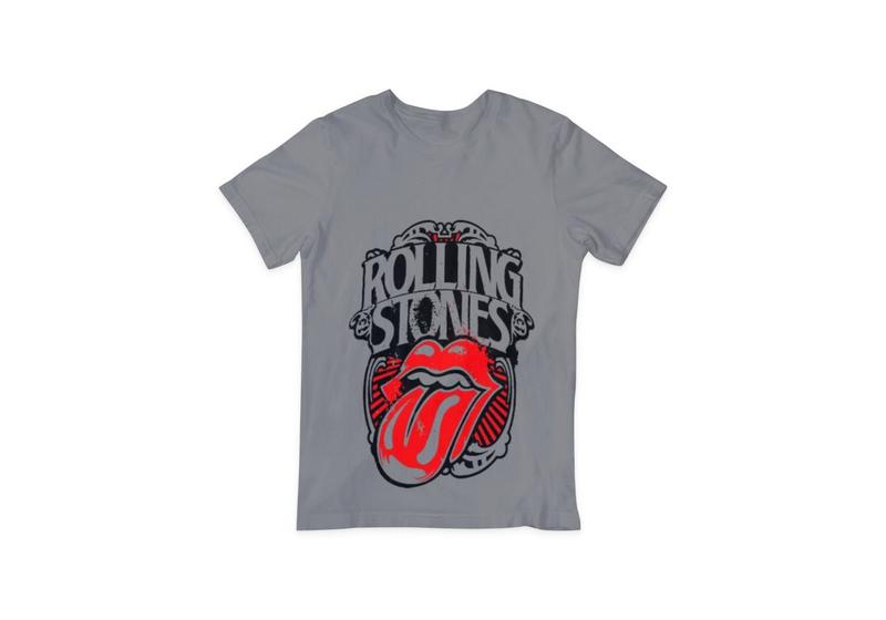 Imagem de Camiseta Personalizada Rolling Stones Tecido Premium 30.1