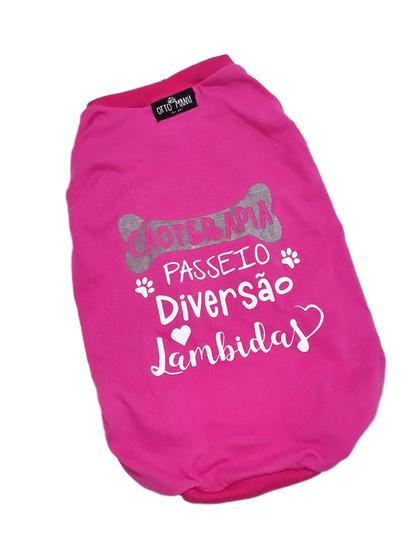 Imagem de Camiseta Pet 100% Algodão P/ Cães E Gatos Tam 07 Cor Rosa - Marca Otto Mania