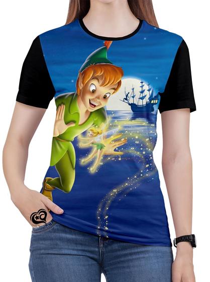 Imagem de Camiseta Peter Pan Feminina Pirata blusa Desenho