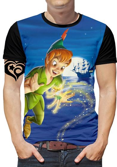 Imagem de Camiseta Peter Pan Masculina Desenho Pirata Blusa