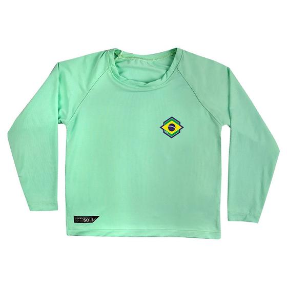 Imagem de Camiseta Piscina Manga Longa Infantil Menino Brasil WSS