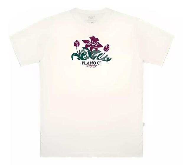 Imagem de Camiseta Plano C Flower Skate Casual Unissex 100% Algodão