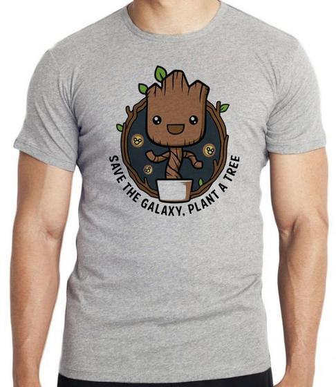 Imagem de Camiseta Plante Groot Árvore Blusa criança infantil juvenil adulto camisa todos tamanhos