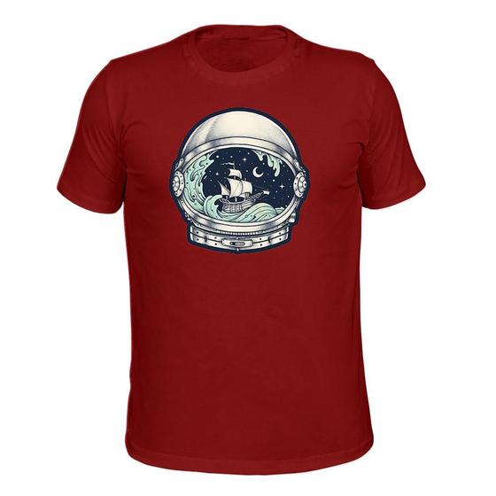 Imagem de Camiseta Plus Size 100% Algodão Tecido Macio Astronauta Pirata