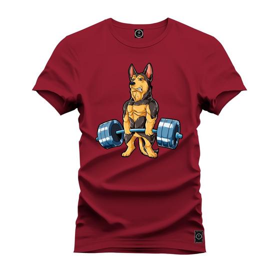 Imagem de Camiseta Plus Size Agodão T-Shirt Unissex Premium Macia Estampada Dog Maromba