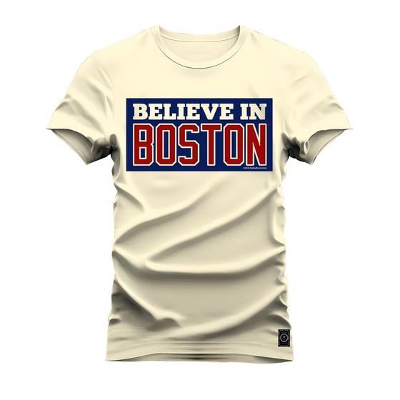 Imagem de Camiseta Plus Size Algodão 30.1 Premium Estampada Belevin Boston