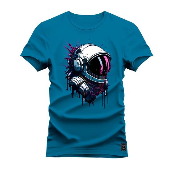 Imagem de Camiseta Plus Size Algodão T-Shirt Premium Estampada Caps Astronauta