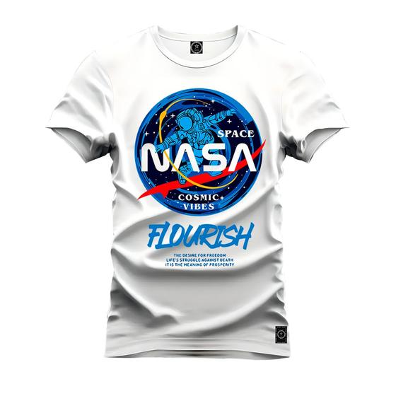 Imagem de Camiseta Plus Size Algodão T-Shirt Premium Estampada Nasa Flow