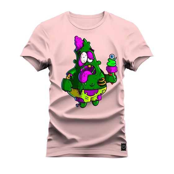 Imagem de Camiseta Plus Size Algodão T-Shirt Premium Estampada Patricks Sorvete