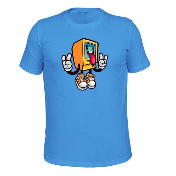 Imagem de Camiseta Plus Size Algodão Tecido Macio Estampada Tv Game