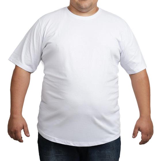 Imagem de camiseta plus size básica 100% algodão varias cores