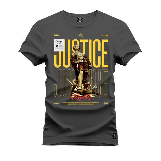 Imagem de Camiseta Plus Size Confortável Premium Estampada Justice