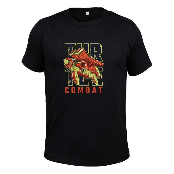 Imagem de Camiseta Plus Size Confortável Tecido Macio Estampada Combat