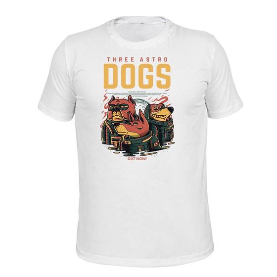 Imagem de Camiseta Plus Size Confortável Tecido Macio Estampada Dogs