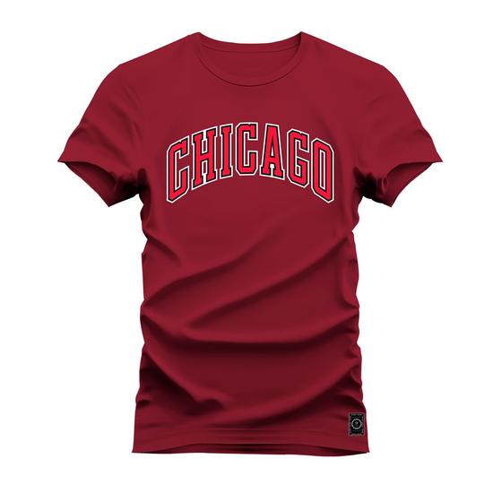 Imagem de Camiseta Plus Size Estampada Algodão Premium Confortável Chicago Hom