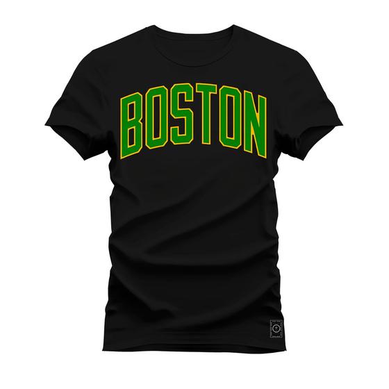 Imagem de Camiseta Plus Size Estampada Premium Algodão Boston