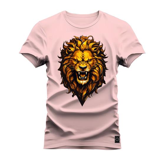 Imagem de Camiseta Plus Size Estampada Premium Algodão Leon Rugido