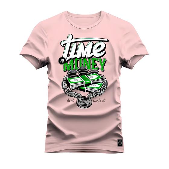 Imagem de Camiseta Plus Size Estampada Premium Algodão Time Money