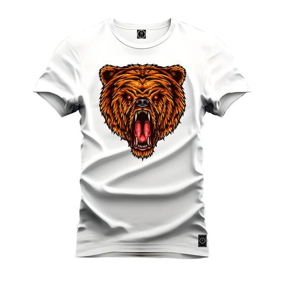 Imagem de Camiseta Plus Size Estampada Premium Algodão Urso Caçador