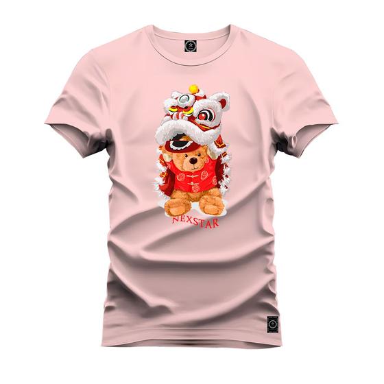 Imagem de Camiseta Plus Size Estampada Premium Algodão Urso Natalino