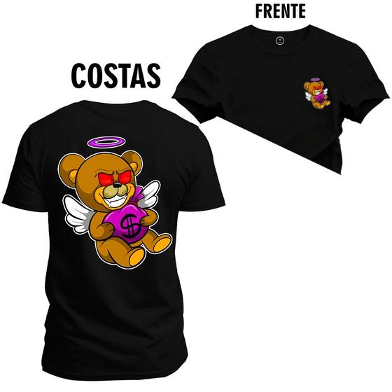 Imagem de Camiseta Plus Size Estampada Premium T-Shirt Anjo Money Frente Costas