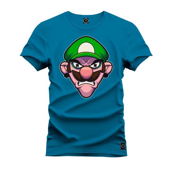 Imagem de Camiseta Plus Size Extra Grande T-Shirt Estampada Varias Cores Bigode Verde