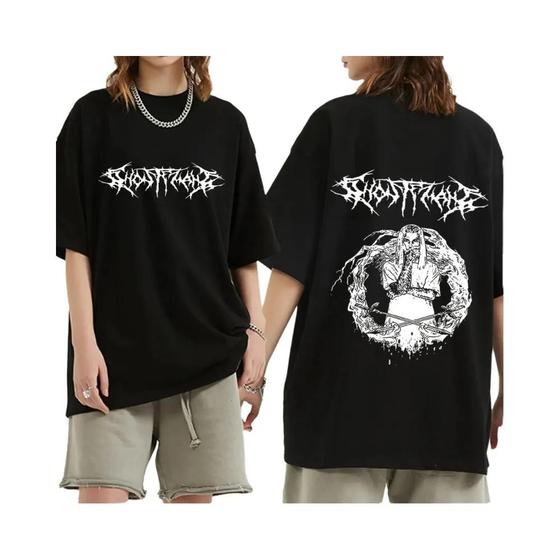 Imagem de Camiseta Plus Size Ghostemane - Estampa Hip Hop Gótico para Mulheres