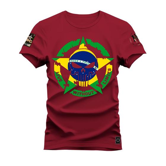 Imagem de Camiseta Plus Size Grande Gola Redonda Estampa Digital Estrela Nacional