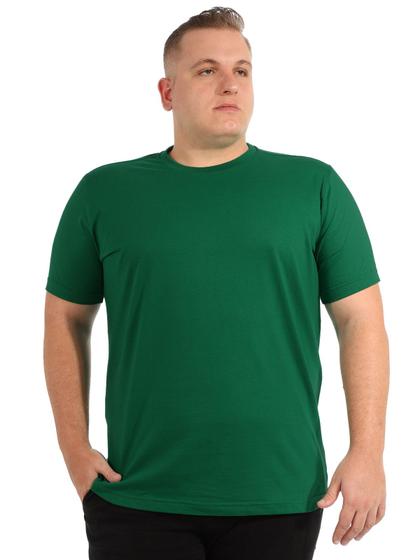 Imagem de Camiseta Plus Size Lisa Anistia Masculina Básica Algodão Verde Bandeira