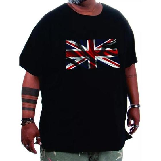 Imagem de Camiseta Plus Size Masculina Estampa Bandeira - G1 ao G4