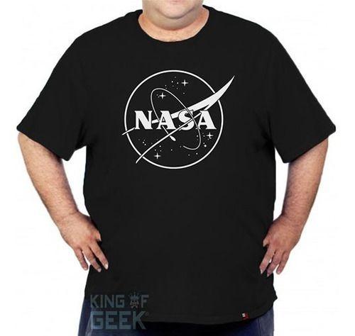 Imagem de Camiseta Plus Size Nasa Logo Astronomia Tecnologia Nerd Geek