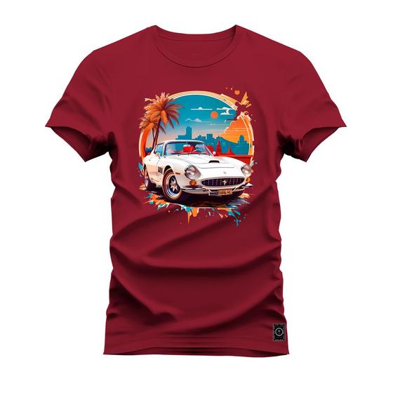 Imagem de Camiseta Plus Size Premium Estampada Algodão 30.1 Carro Paisagem