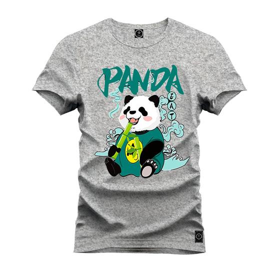 Imagem de Camiseta Plus Size Premium Estampada Algodão 30.1 Panda Bambuzeiro