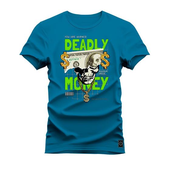 Imagem de Camiseta Plus Size Premium Estampada Algodão Confortável Deadly Money