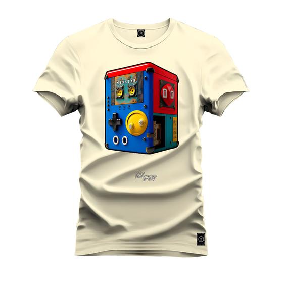 Imagem de Camiseta Plus Size Premium Estampada Maquina Cubo