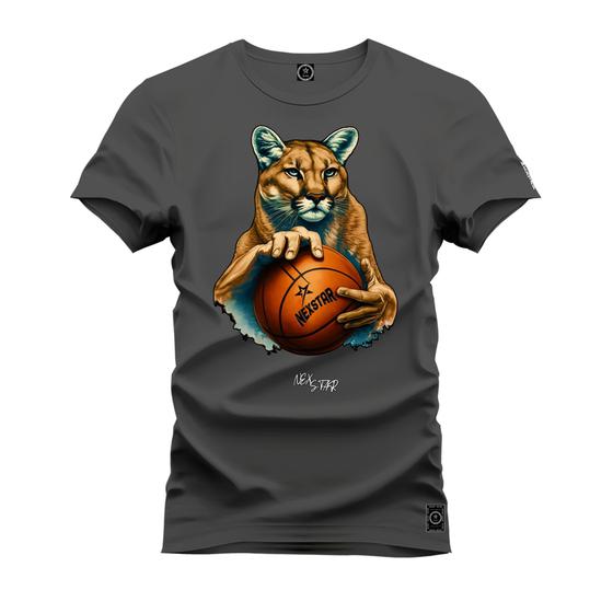 Imagem de Camiseta Plus Size Premium Estampada Onça Basquete