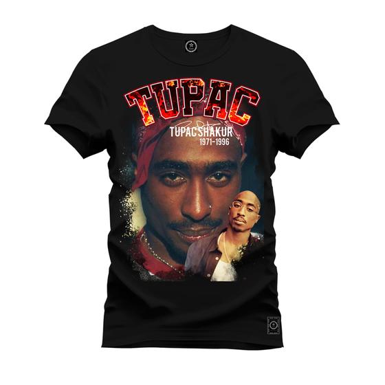 Imagem de Camiseta Plus Size Premium Estampada Tupac Drugs