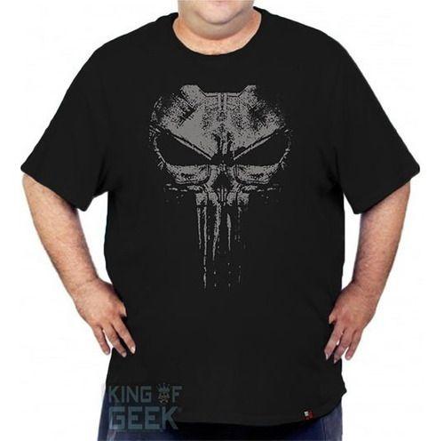 Imagem de Camiseta Plus Size Punisher Caveira Justiceiro Camisa Grande