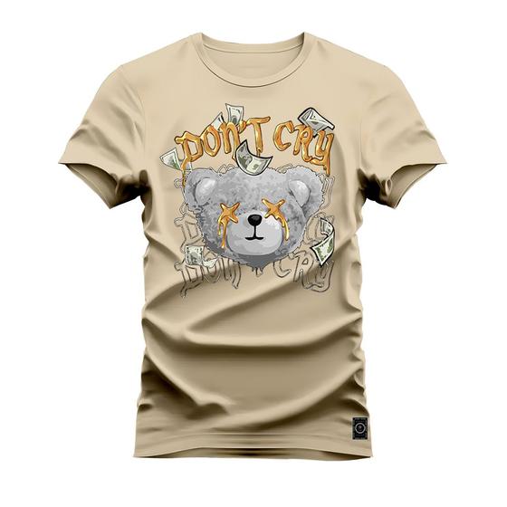 Imagem de Camiseta Plus Size T-Shirt 100% Algodão Estampada Durável Urso Ponty Cry