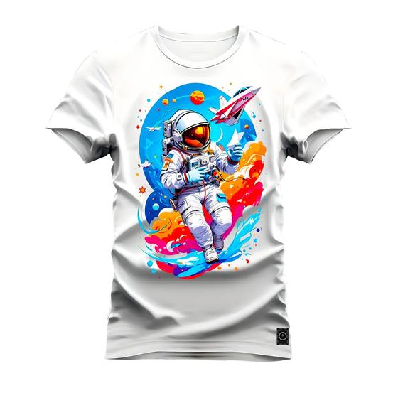 Imagem de Camiseta Plus Size T-Shirt Algodão 100% Algodão Astronalta Viagem