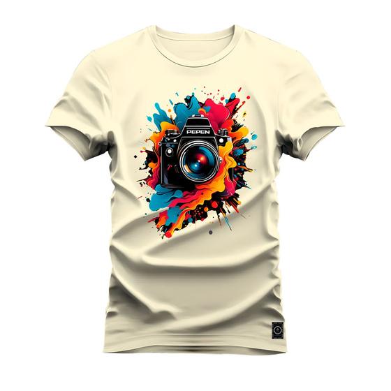 Imagem de Camiseta Plus Size T-Shirt Algodão Premium 30.1 Camera Pepen