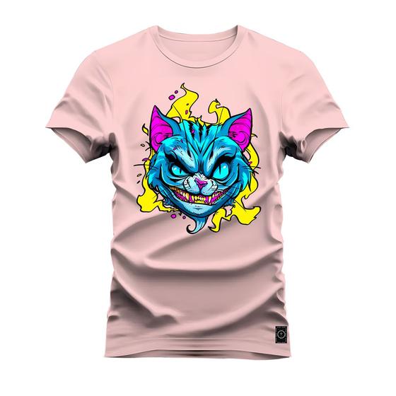 Imagem de Camiseta Plus Size T-Shirt Algodão Premium 30.1 Gato Olhar