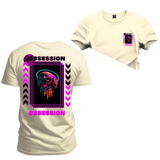 Imagem de Camiseta Plus Size T-Shirt Algodão Premium 30.1 Obsession Frente Costas