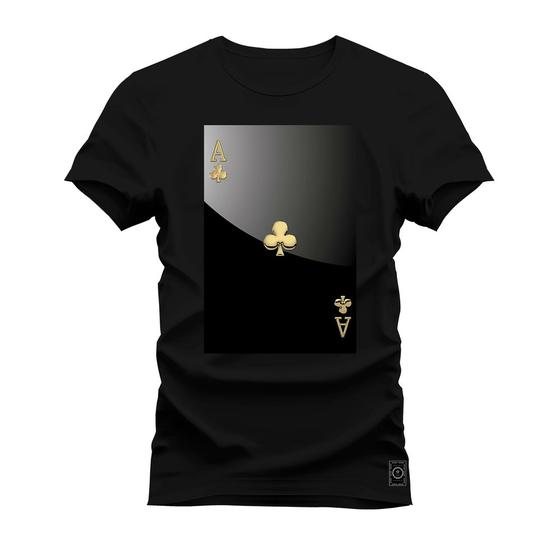 Imagem de Camiseta Plus Size T-Shirt Algodão Premium Estampada As Black