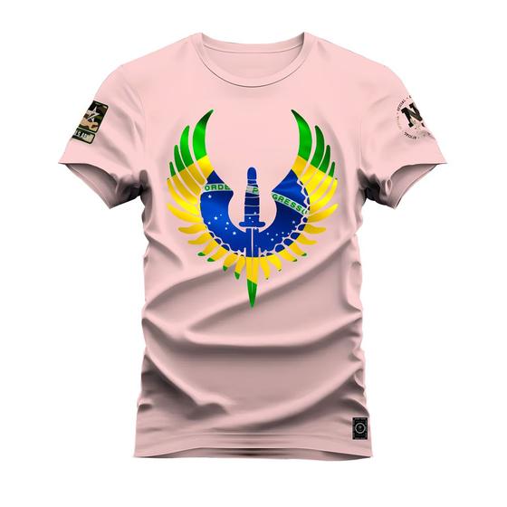 Imagem de Camiseta Plus Size T-Shirt Algodão Premium Estampada Brasão Nation